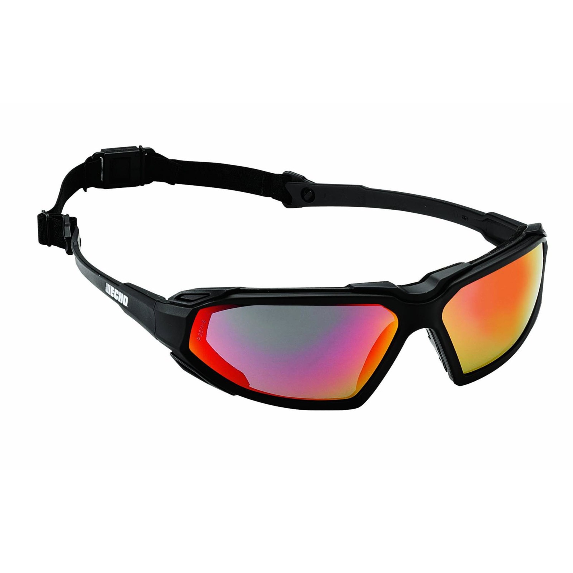 ECHO, Jet Glasses Sky Red Dual Framed Lenses, Extended Side Shields, Removable Foam Inner Lens Clip, Model #102922457